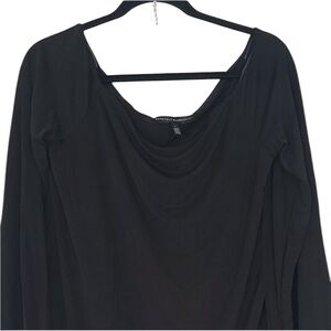 White House Back Market  X-large black scoop neck draped with open back top